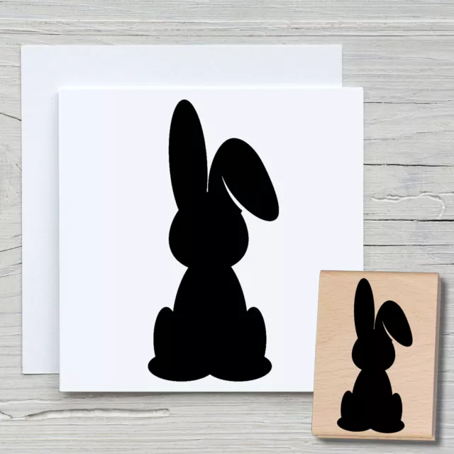 Stempel Hase - Motivstempel Holzstempel Scrapbooking Karten Kaninchen Ostern DIY