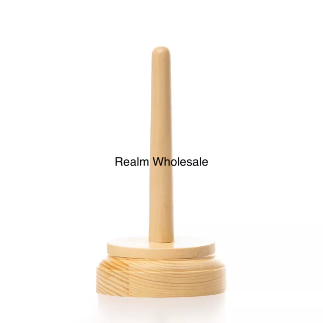 Classic Knit Wooden Spinning Yarn and Thread Holder, Wood, UK DISPATCH FREE P&P