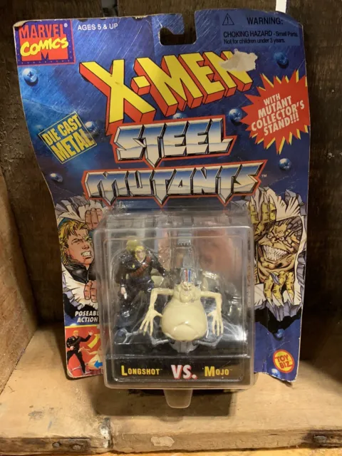 Marvel Comics 1994 X-Men Steel Mutants Longshot vs. Mojo Action Figures In Box