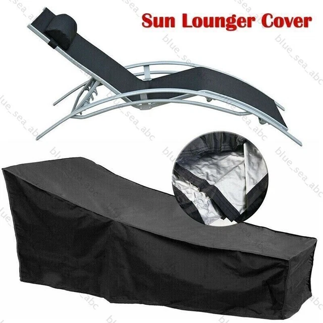 Awnic 2 Pièces Housse Protection Chaise Longue Jardin - Imperméable 420D 200x75x40/70 Cm