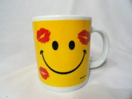 Smiley Face with Lips / Kisses Mug / Coffee Cup (c) Betallic Inc.SHARE THE LOVE