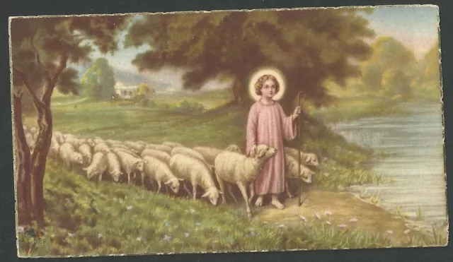 Estampa antigua del Niño Jesus andachtsbild santino holy card santini