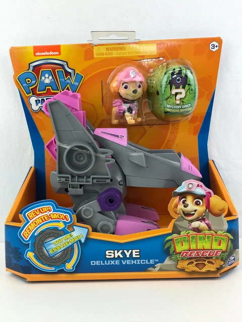 PAW PATROL SKYE Deluxe Vehicle Dino Rescue w/ Figure & Mystery Dino $9.