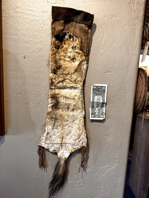 19c. Plains Lakota Sioux Native American Indian Badger warrior Tobacco Pipe bag