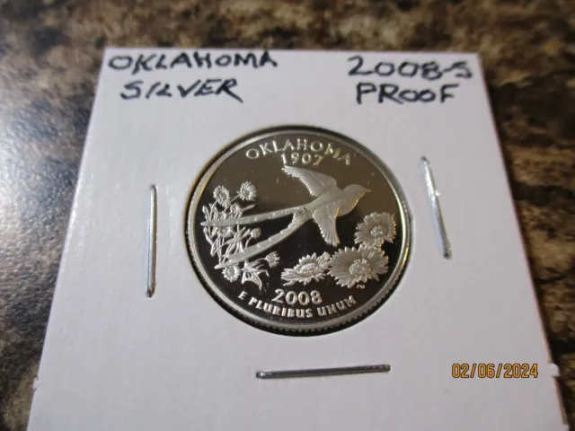 2008-S Proof Oklahoma Silver State Quarter -   Fd
