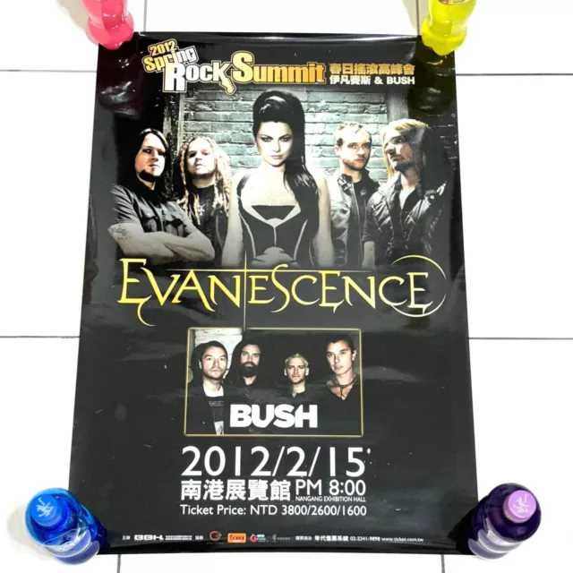 Evanescence & Bush 2012 Spring Rock Summit Taiwan Limited Edition Promo Poster