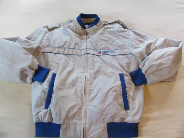 Mens Vtg Union Pacific System Railroad Lightweight Jacket / Windbreaker Sz M
