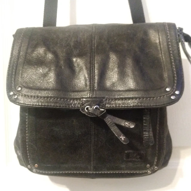 The Sak Ventura Convertible Black Leather Backpack Crossbody Shoulder Bag Purse
