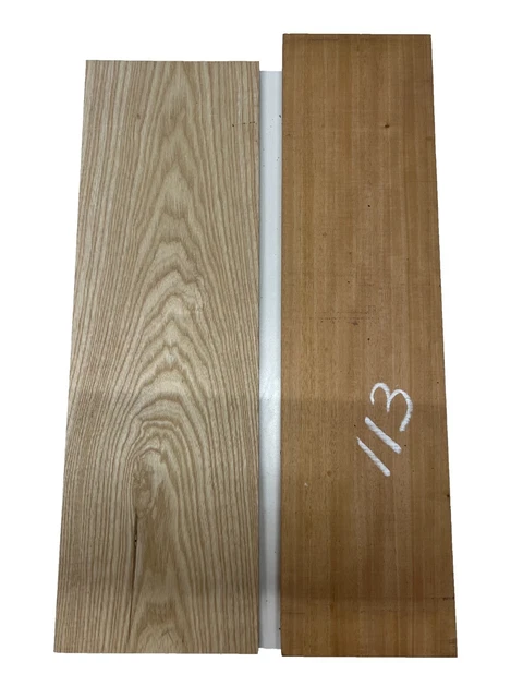 2 Pack, White Ash+ Honduran Mahogany  Thin Stock Lumber Board-Wood Blanks   #113