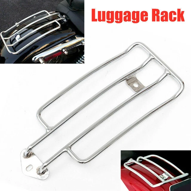 Universal Motorcycle Bike Chrome Solo Seat Rear Fender Luggage Mount Rack Steel