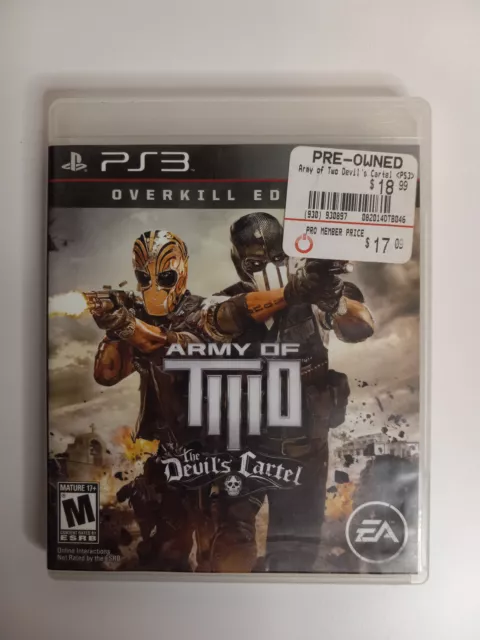 Army of Two: The Devil's Cartel - Overkill Edition (Sony PlayStation 3, PS3)