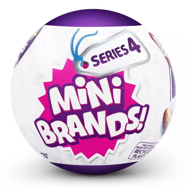 Surprise Mini Brands Series 4 Capsule by ZURU (Styles Vary) Minatures