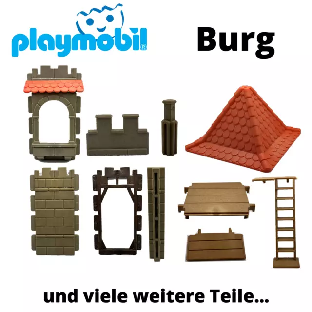 Playmobil Ersatzteile: Mittelalter Ritter Burg Fachwerkhaus 3666 3667 3030 3446