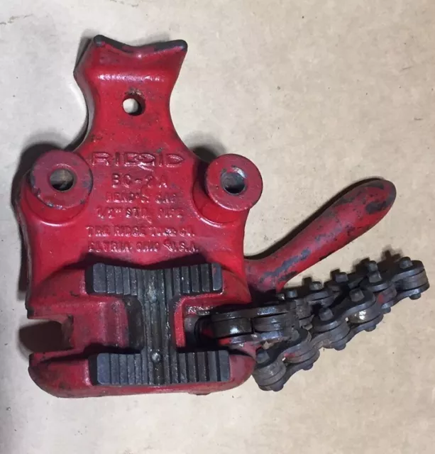 Ridgid BC-2A bottom screw, bench chain pipe vise for  1/8in-2in pipe