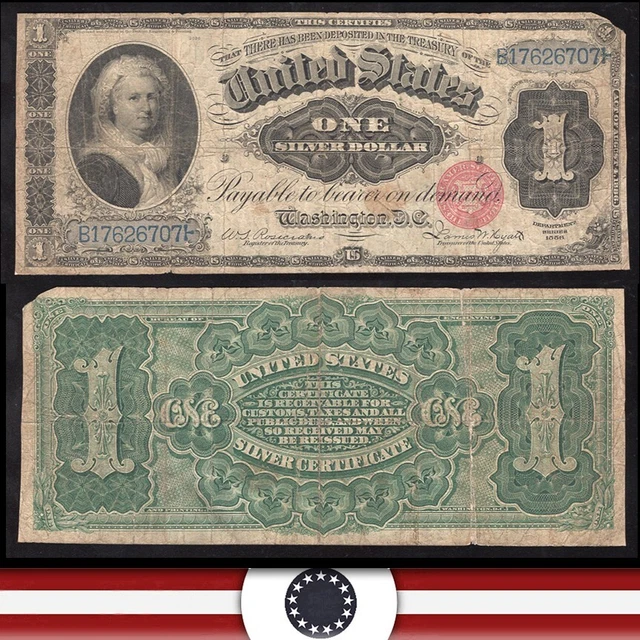 1886 $1 SILVER CERTIFICATE "MARTHA" ORNATE BACK NOTE * Fr 216 FREE SHIPPING*