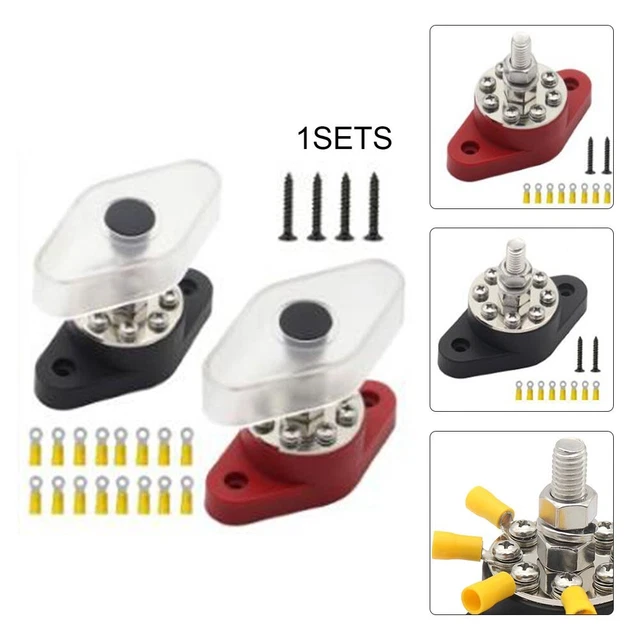 8+1 M10-Terminal Block-Stud Dc 48V Puissance Distribution Clou 3/8 ''+ 8