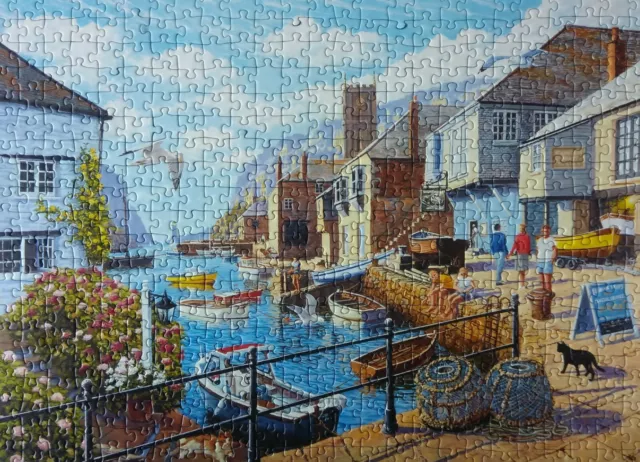 Ravensburger 500-teiliges Puzzle Ruhiger Hafen von Stephen Cummins *komplett*