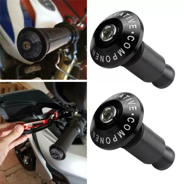 Universal Bar Ends Bar Ends Motorcycle Motorbike Handlebar End Weights Black