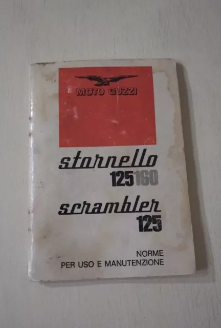 Libretto uso e manutenzione Moto Guzzi Stornello Scrambler 125 160