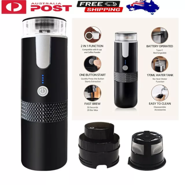 170mL Electric Wireless Espresso Machine Mini Coffee Maker Car Home Travel mug