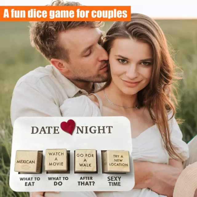 Carved Date Night Dice Reusable Kit Fun Multi-style Wooden Couple