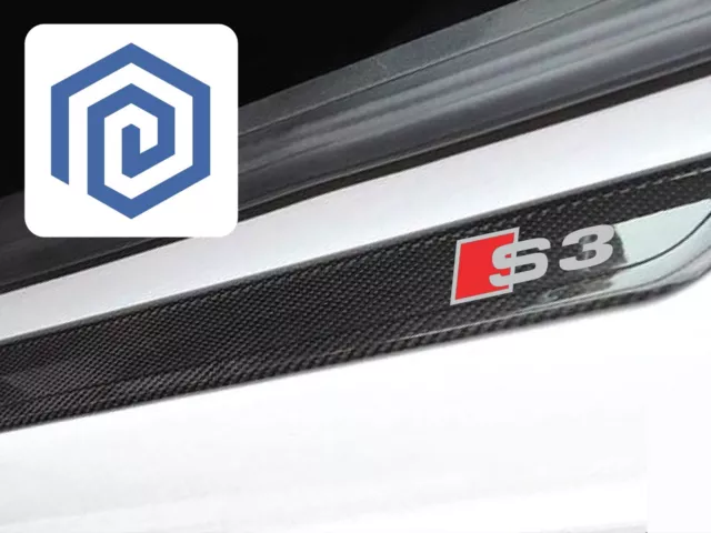 Audi S3 Logo Premium Door Sill Decals Stickers A3 A4 A5 A6 S3 S4 S5 RS3 RS4