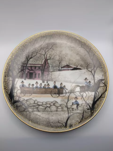 Anna Perenna American Silouettes P Buckley Moss Art Plate Hayride