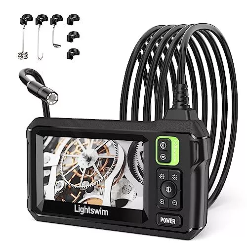 Caméra endoscope à écran IPS de 7 pouces, caméra d'inspection endoscope à  zoom numérique 6X 1080P HD IP68 étanche caméra serpent d'égout Caméra endosc