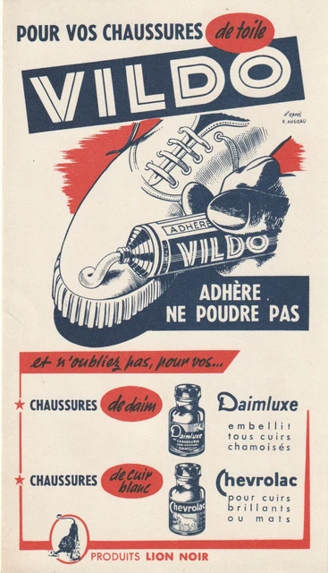 A54 Ancien Buvard VILDO Produit Pour vos Chaussures d'après R,ansieau