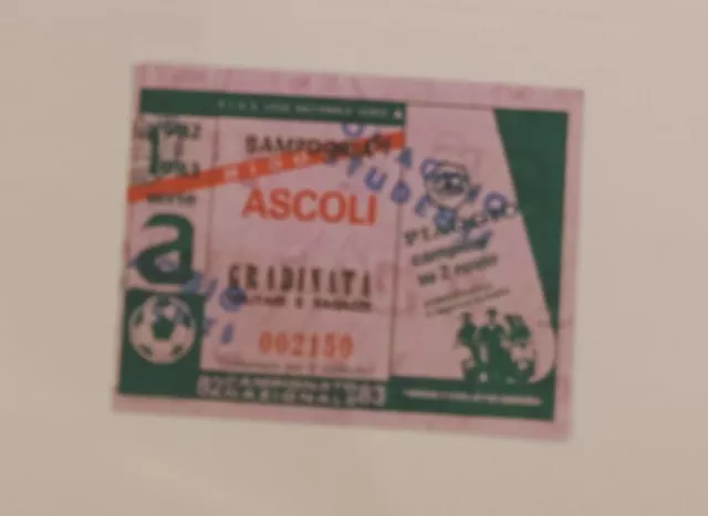 Ticket Biglietti stadio Calcio  Italia Sampdoria - Ascoli 1983/84