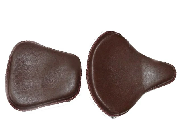 For Royal Enfield New Harley Style Front And Rear Brown Leather Seats