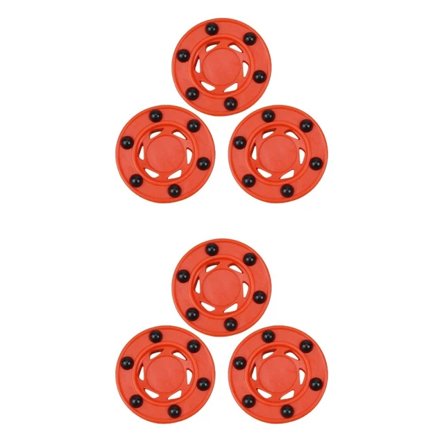 6 pcs  Roller Hockey Game Puck Training Puck Street Hockey Ball for Practicing
