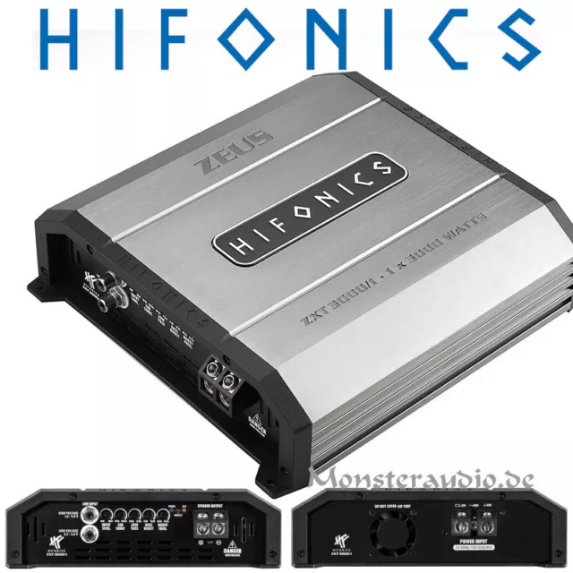 Hifonics ZXT3000/1 ZEUS EXTREME 3300 Watt RMS digital Verstärker 1-Kanal Auto