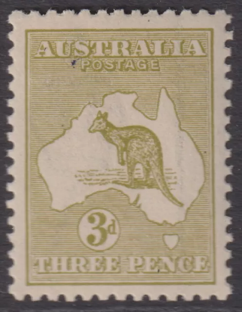 AUSTRALIA Roos - 1915 3rd Wmk 3d OLIVE SG 37 MNH Cv $125 [D8797]