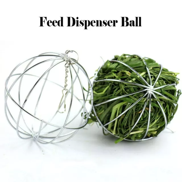 Stainless Steel Grass Storage Ball Sphere Feeding Hanging Ball  Guinea Pig