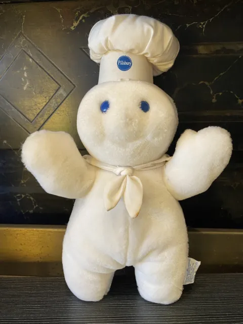 Vintage 1990 Poppin’ Fresh Pillsbury Doughboy 11” Plush 25th Birthday