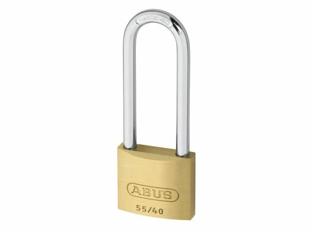 ABUS Cadenas en laiton de 55/40 mm, manille longue de 63 mm, à clé identique