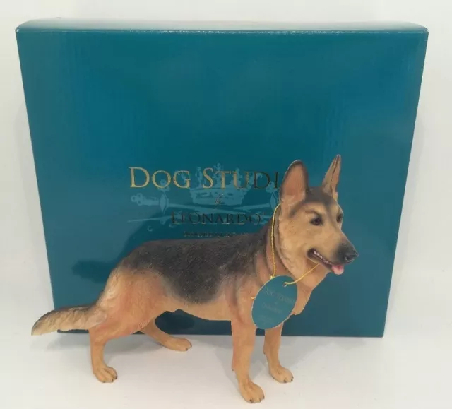 Leonardo Collection Alsatian German Shepherd Dog Ornament Figure Figurine Bnib