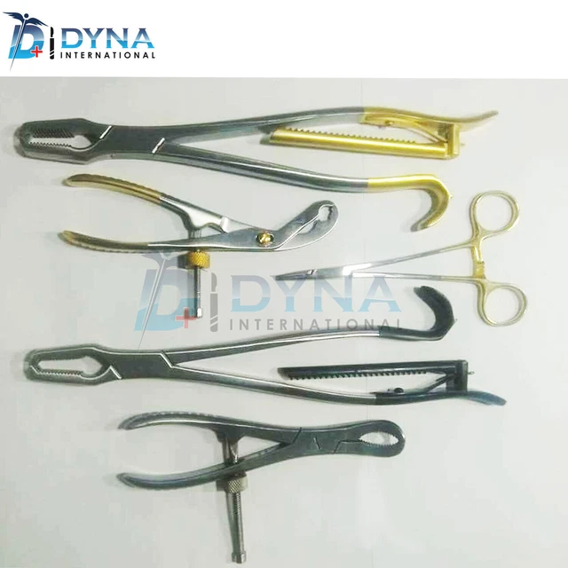 Ensemble d'instruments orthopédiques de maintien d'os assortis de 5 acier...