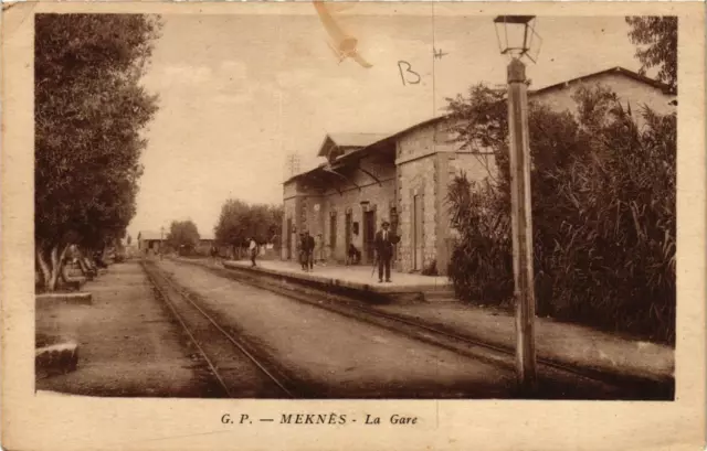 CPA AK MEKNES La Gare MAROC (689409)