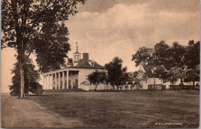 Mt Vernon Virginia VA Washington Mansion Plantation North View c1910s Postcard