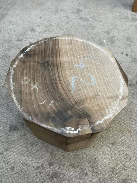 English Walnut Bowl Blank 9''x 5'' For Woodturning Wood Carving