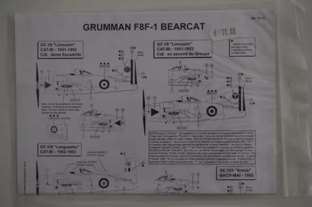1/72 Berna 72-14 "Grumman F8F 1 Bearcat"