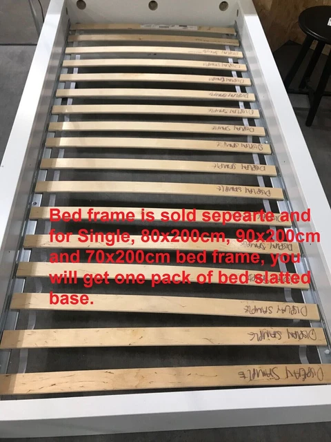 thumbnail interactive-video image 1 of IKEA LUROY Twin Slatted Bed Base – Wooden Bed Slats (Model 601.602.17, NEW) 1 of 2