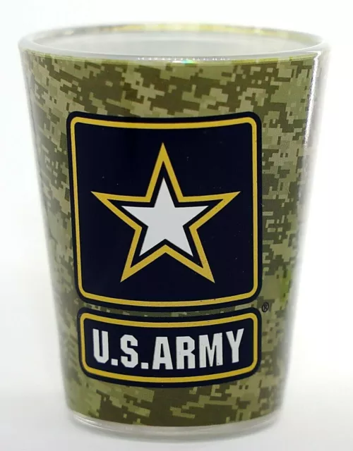 US Army Khaki Photo Shot Glass