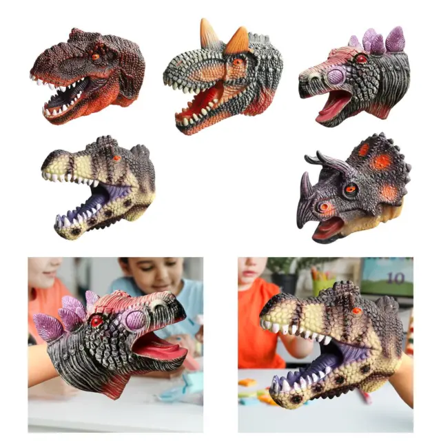 MARIONNETTE À MAIN de dinosaure, jouets à tête d'animal doux pour