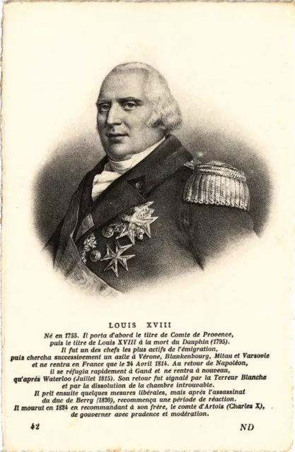 CPA Louis XVIII-Comte de Provence Royalty Nobelty (314293)