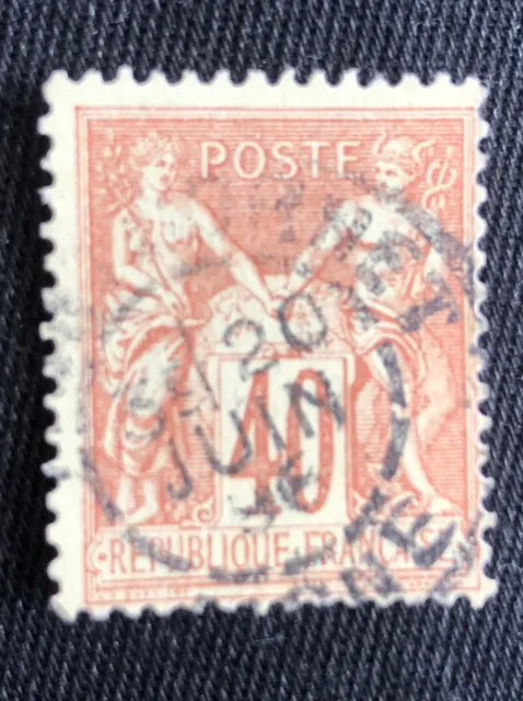 timbre France  oblitéré  Sage n°70 côte 45€