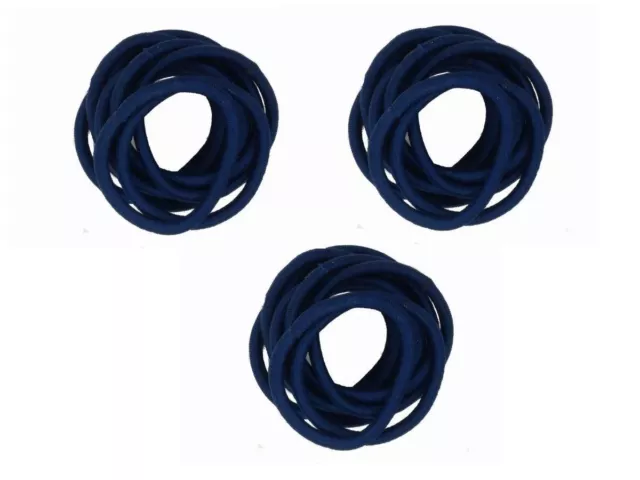 30 x marineblau dick endlos Schule Haar elastisch Wackel schnagfrei kein Metall RM24