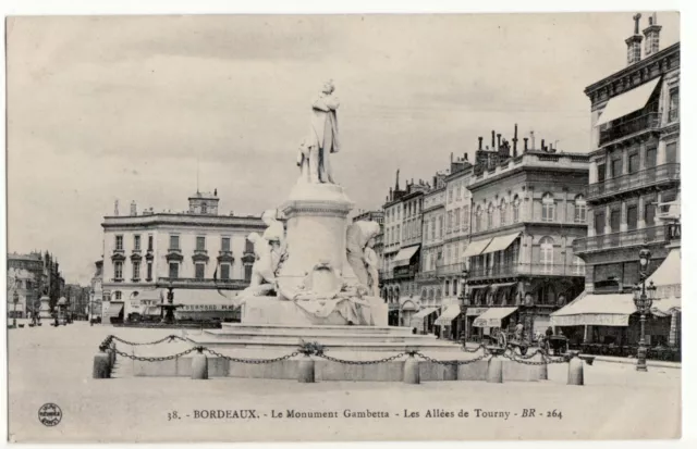 CPA 33 BORDEAUX Le Monument Gambetta Les Allées de Tourny colonne Morris